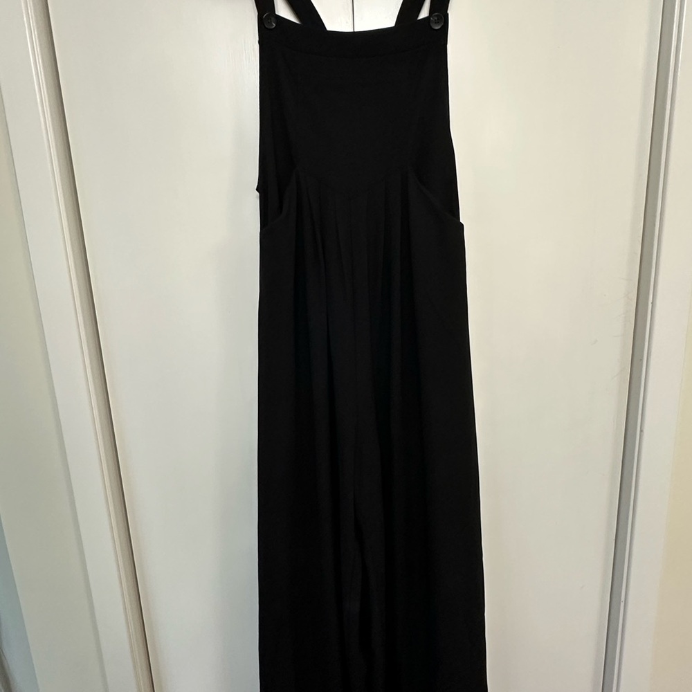 HALARA Charcoal Jumpsuit with Button Straps